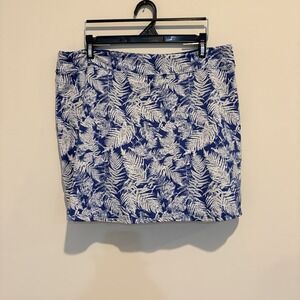 Tranquility by Colorado Sz L Women's Black White Floral Stretch Skort Pickleball